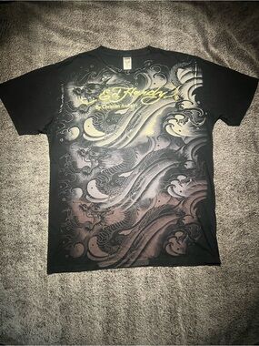 VTG Y2K Ed Hardy AOP tee